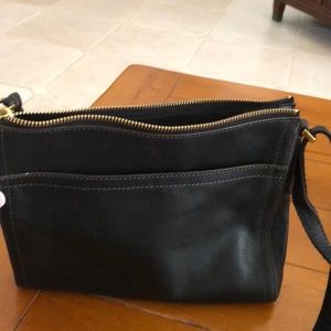 Black fossil crossbody